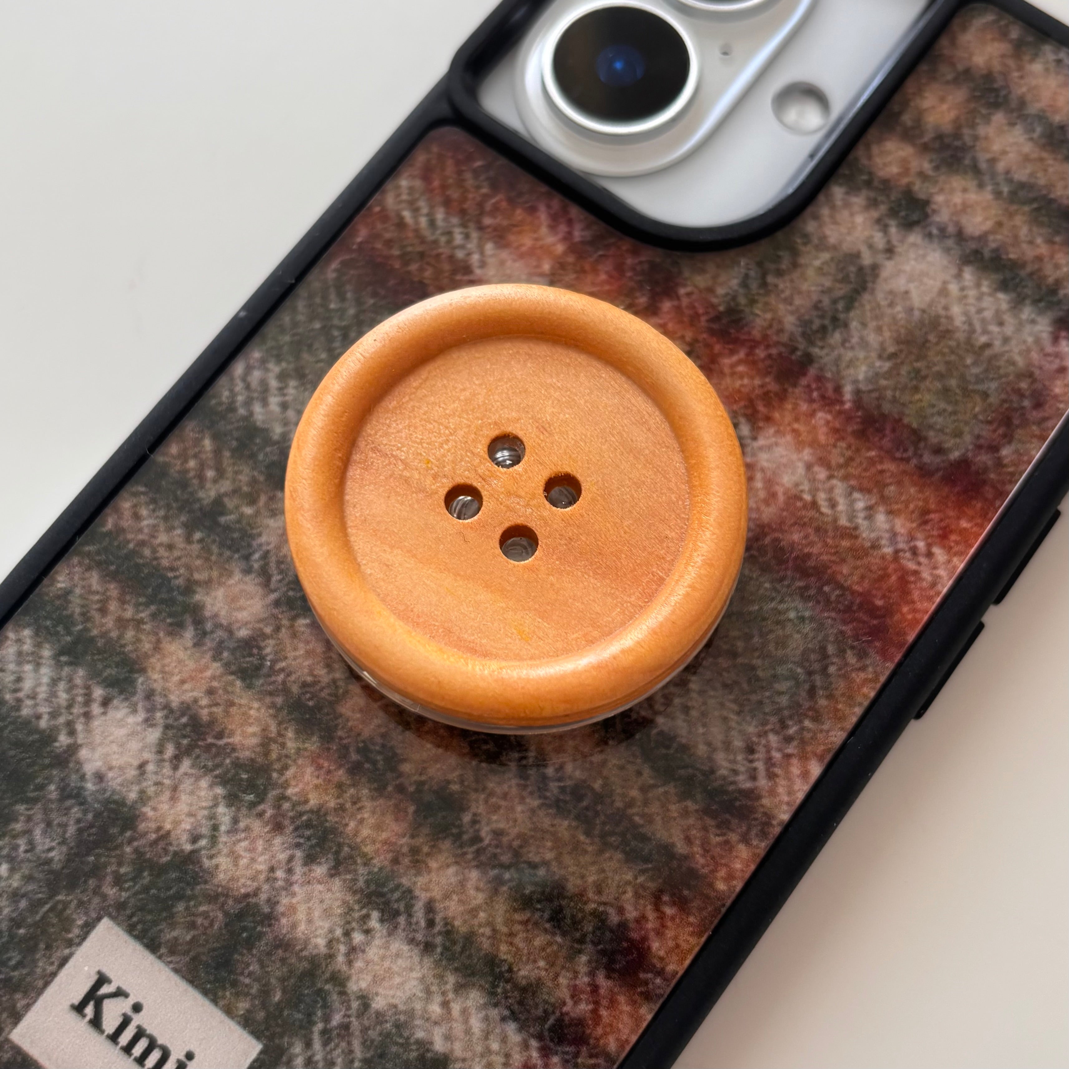 Wooden Button Griptok-natural