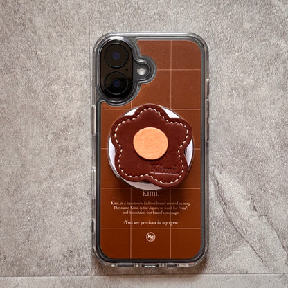 Leather Flower Griptok-Caramel Choco