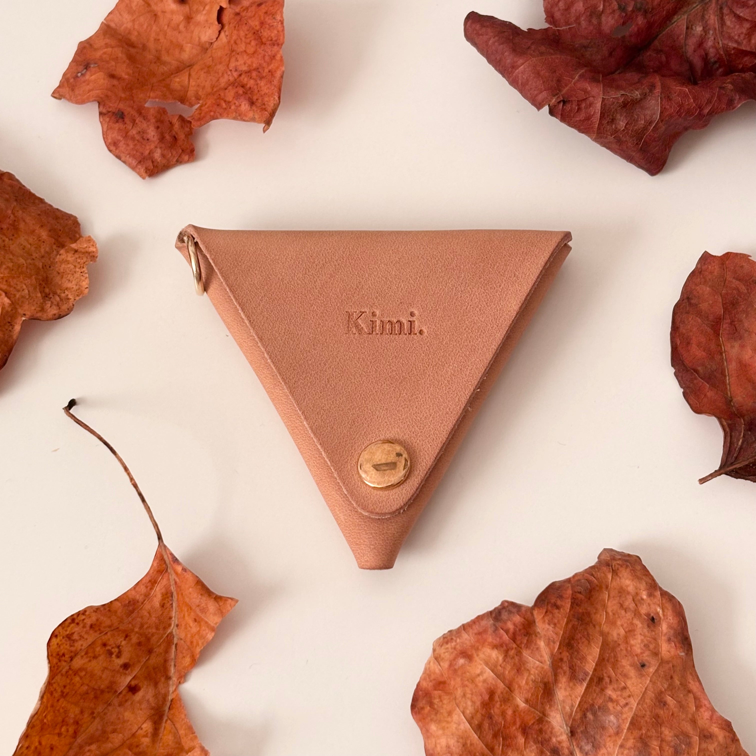 Triangle Coin Pouch-Camel