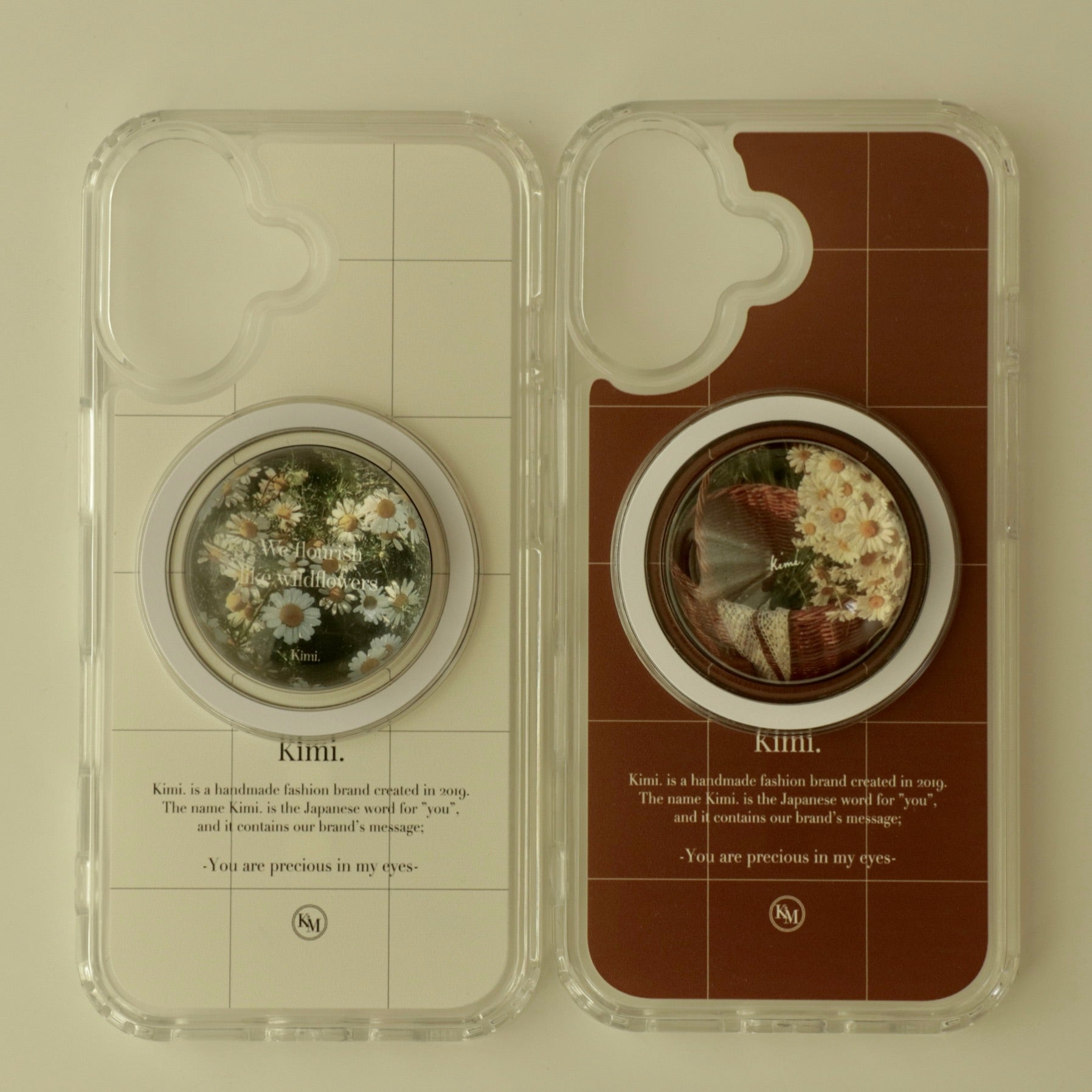 Logo Grid MagSafe Case-Brown