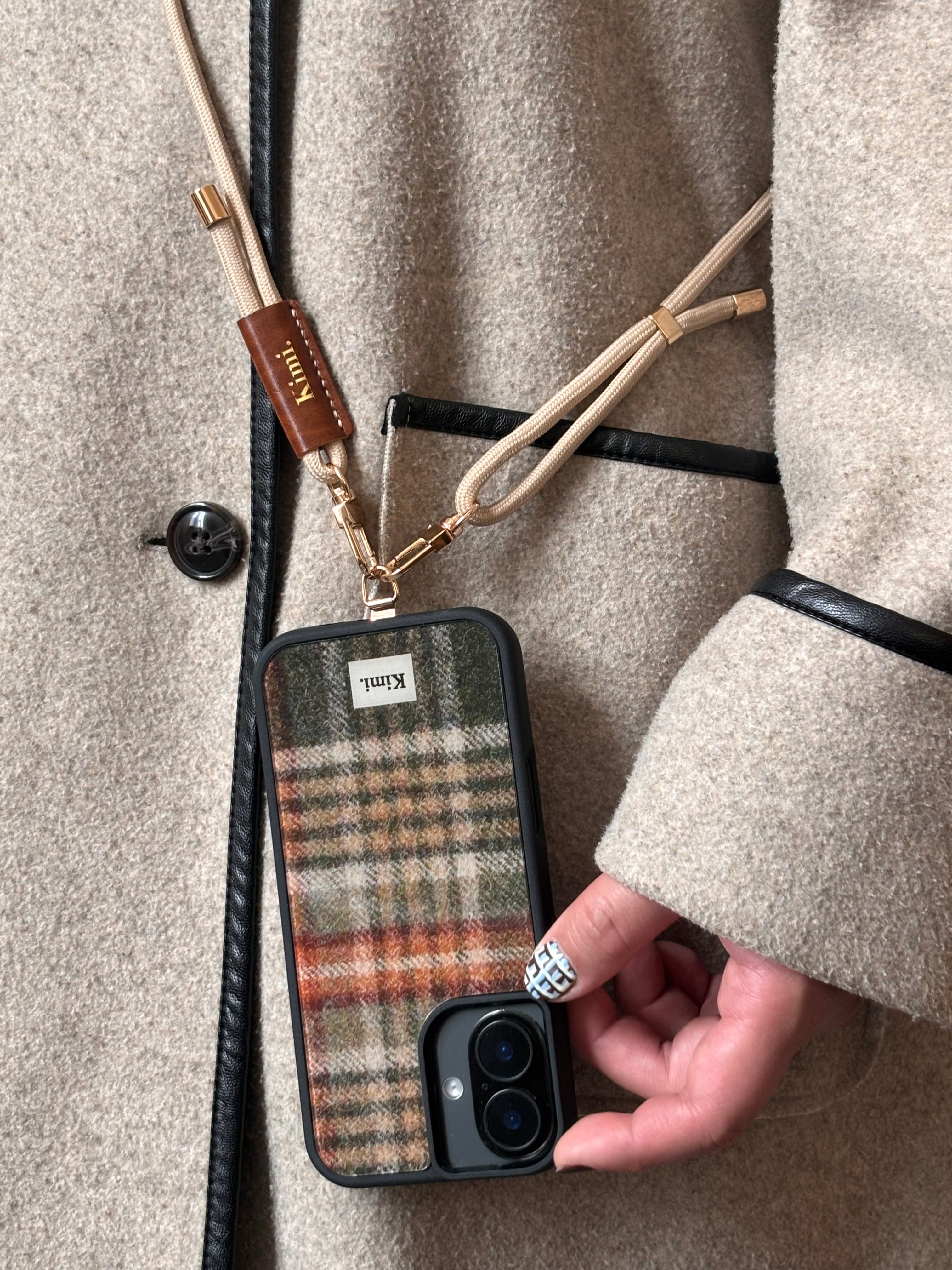 Kimi. Logo Shoulder Strap-Beige