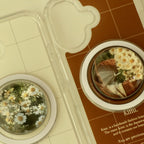 Logo Grid MagSafe Case-Cream Beige