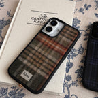 Tweed Check Case-Brown