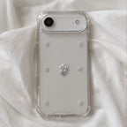 小さなお花のパールケース シルバー