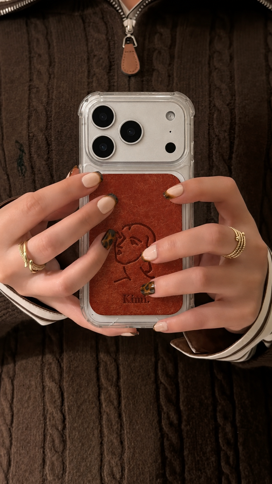 Leather Art Case-Brown