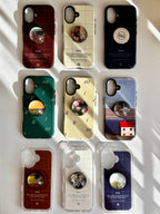 Logo Grid MagSafe Case-Brown