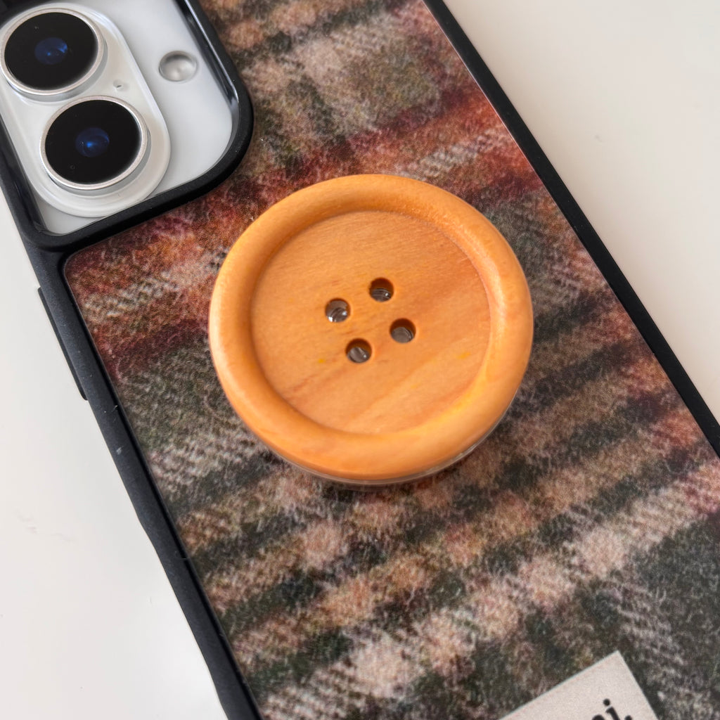 Wooden Button Griptok-natural