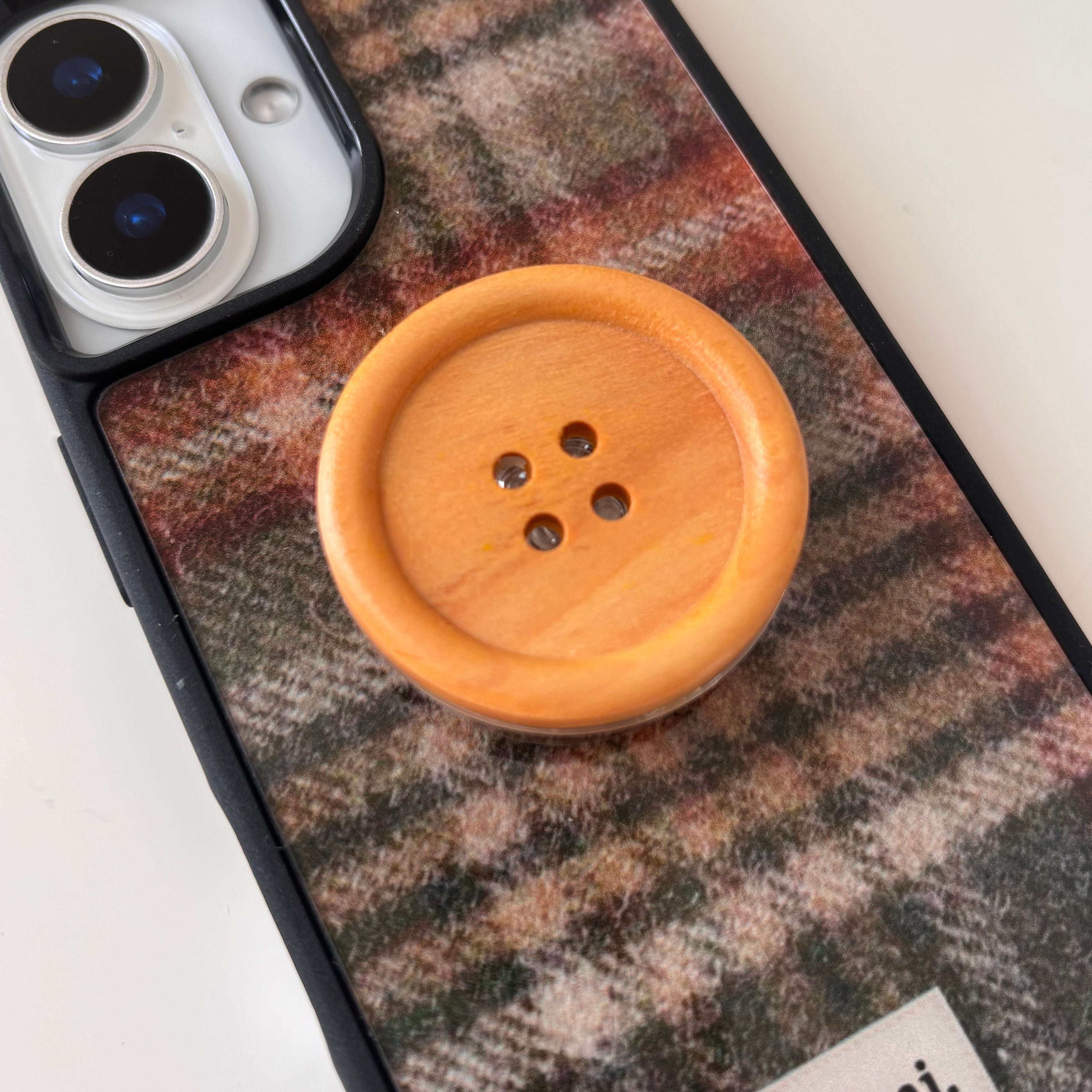 Wooden Button Griptok-natural