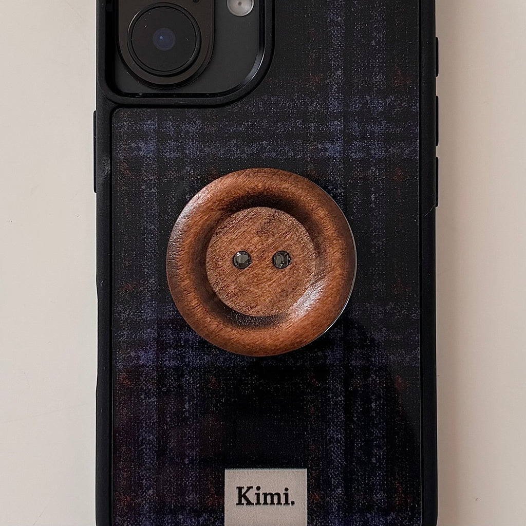 Wooden Button Griptok-Brown