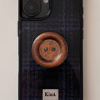 Wooden Button Griptok-Brown