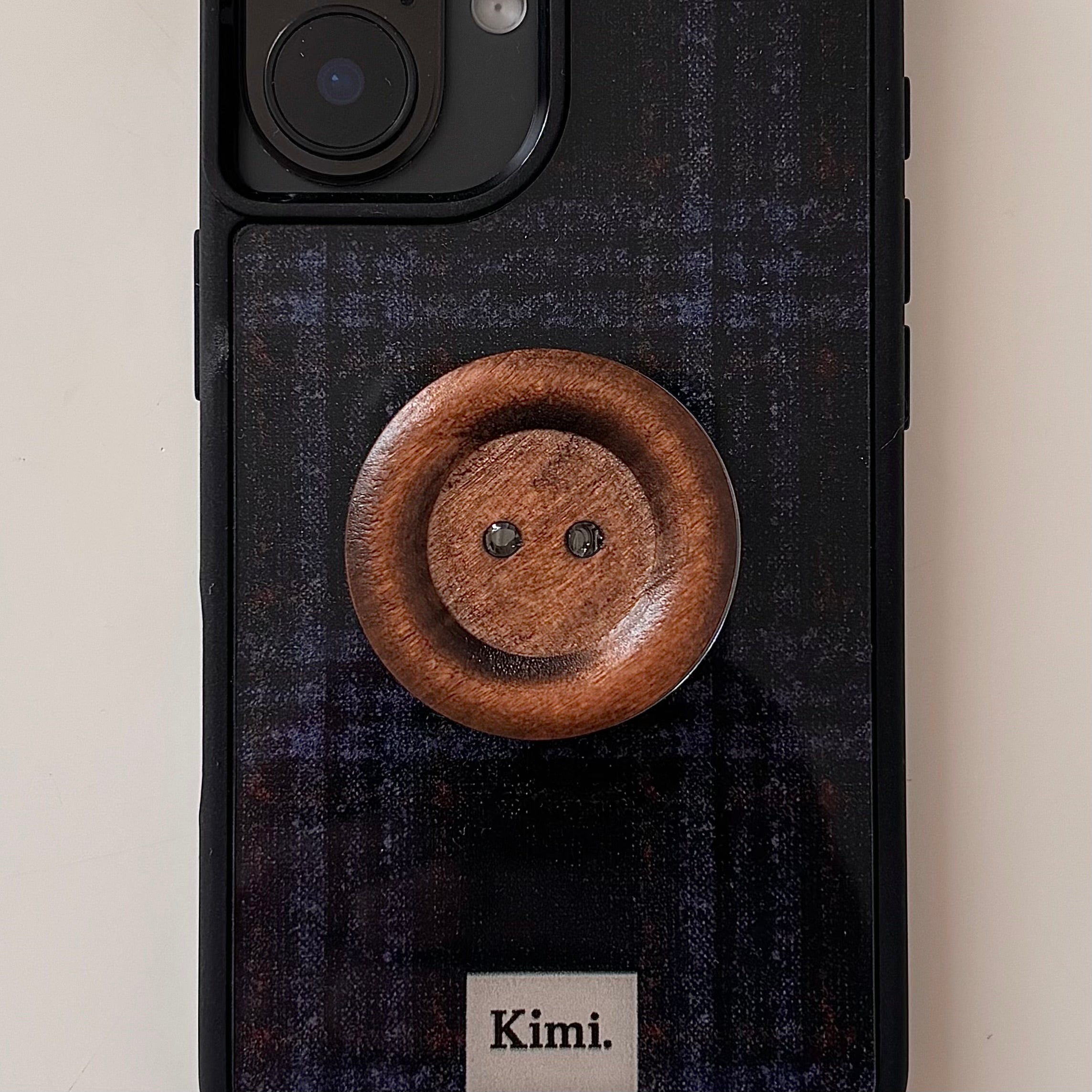 Wooden Button Griptok-Brown