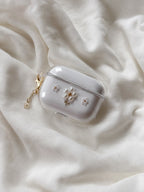 小さなお花のAirPodsケース ブラウンゴールド