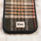 Tweed Check Case-Brown