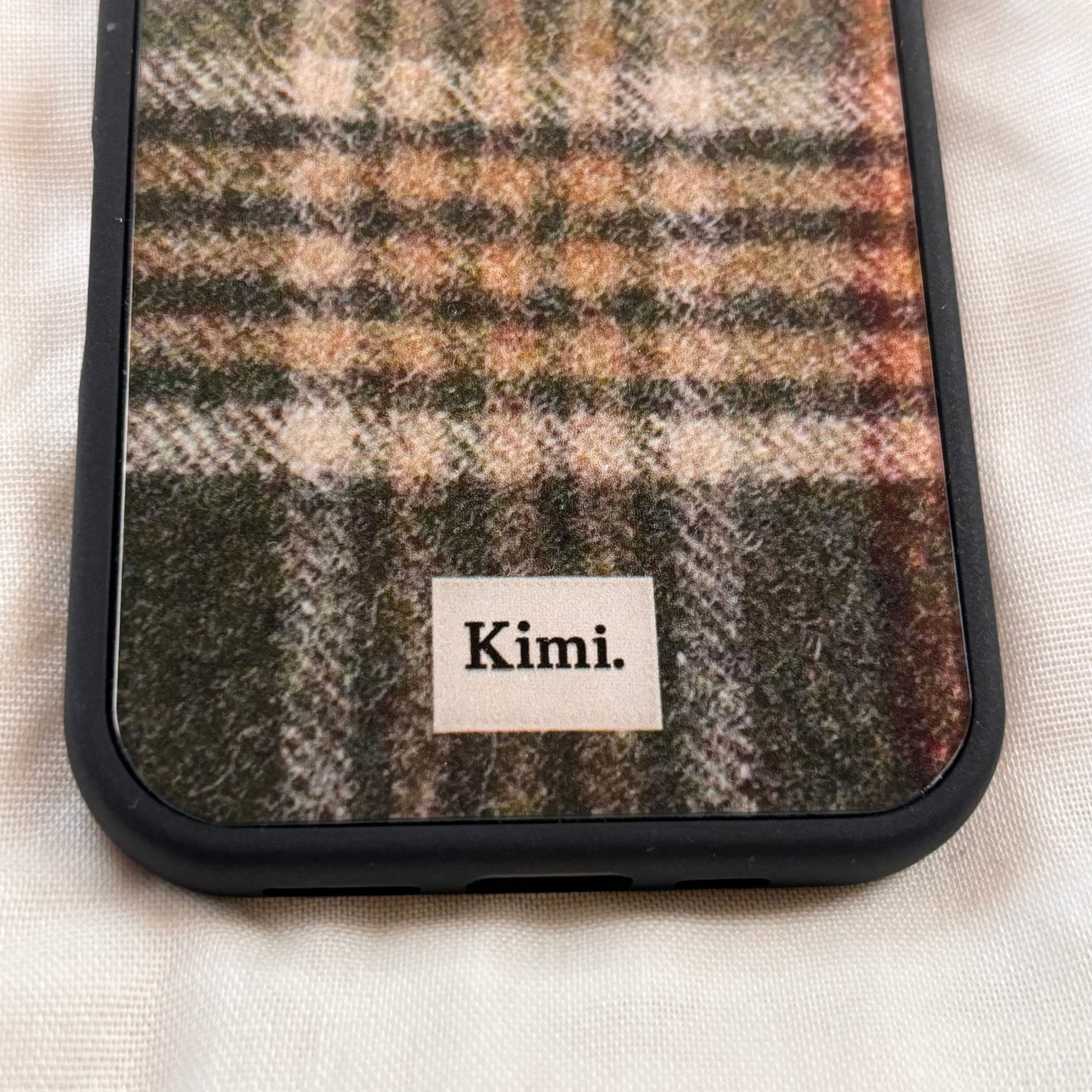 Tweed Check Case-Brown