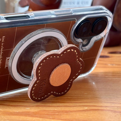 Leather Flower Griptok-Caramel Choco