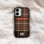Tweed Check Case-Brown