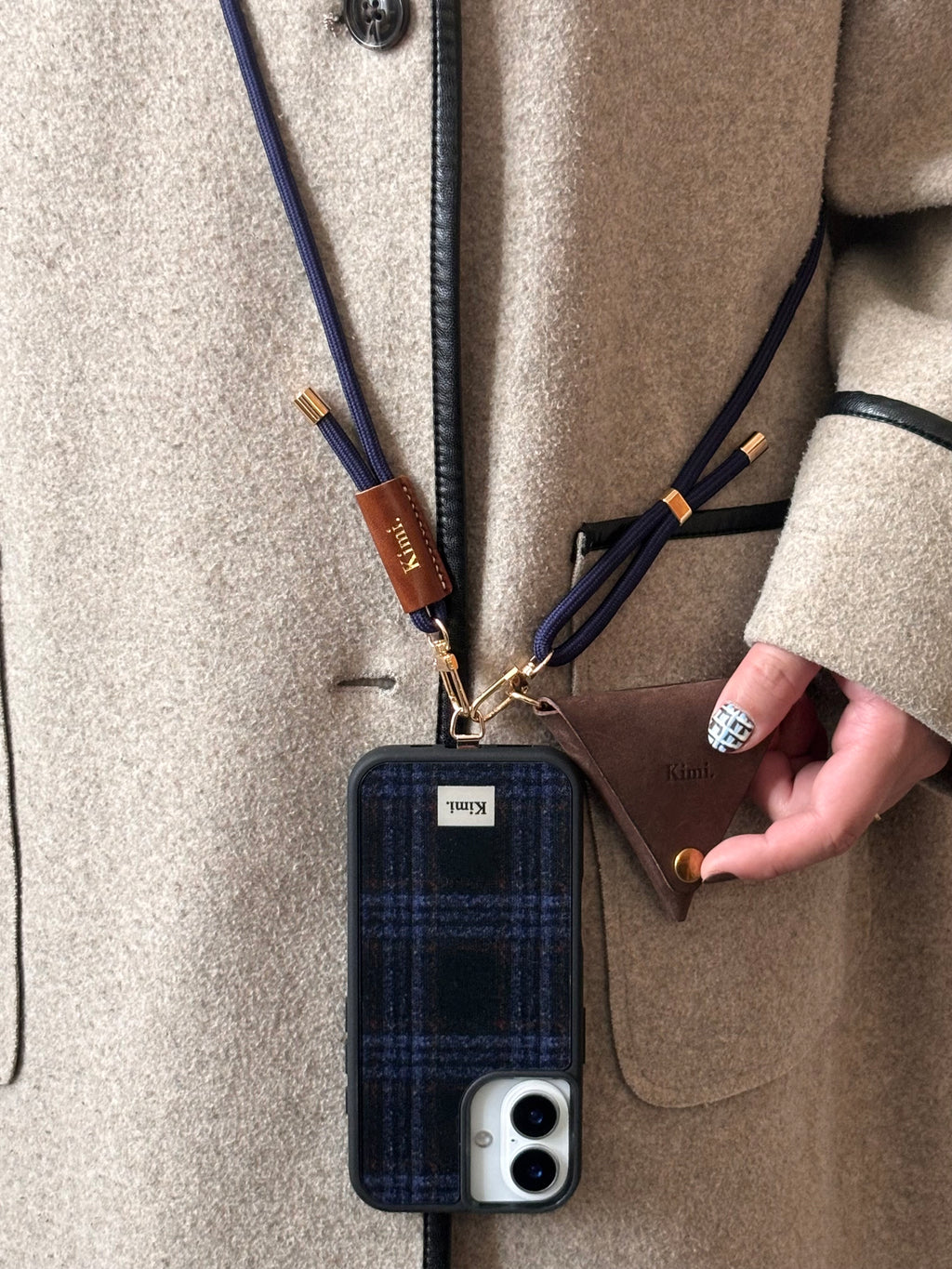 Kimi. Logo Shoulder Strap-Navy