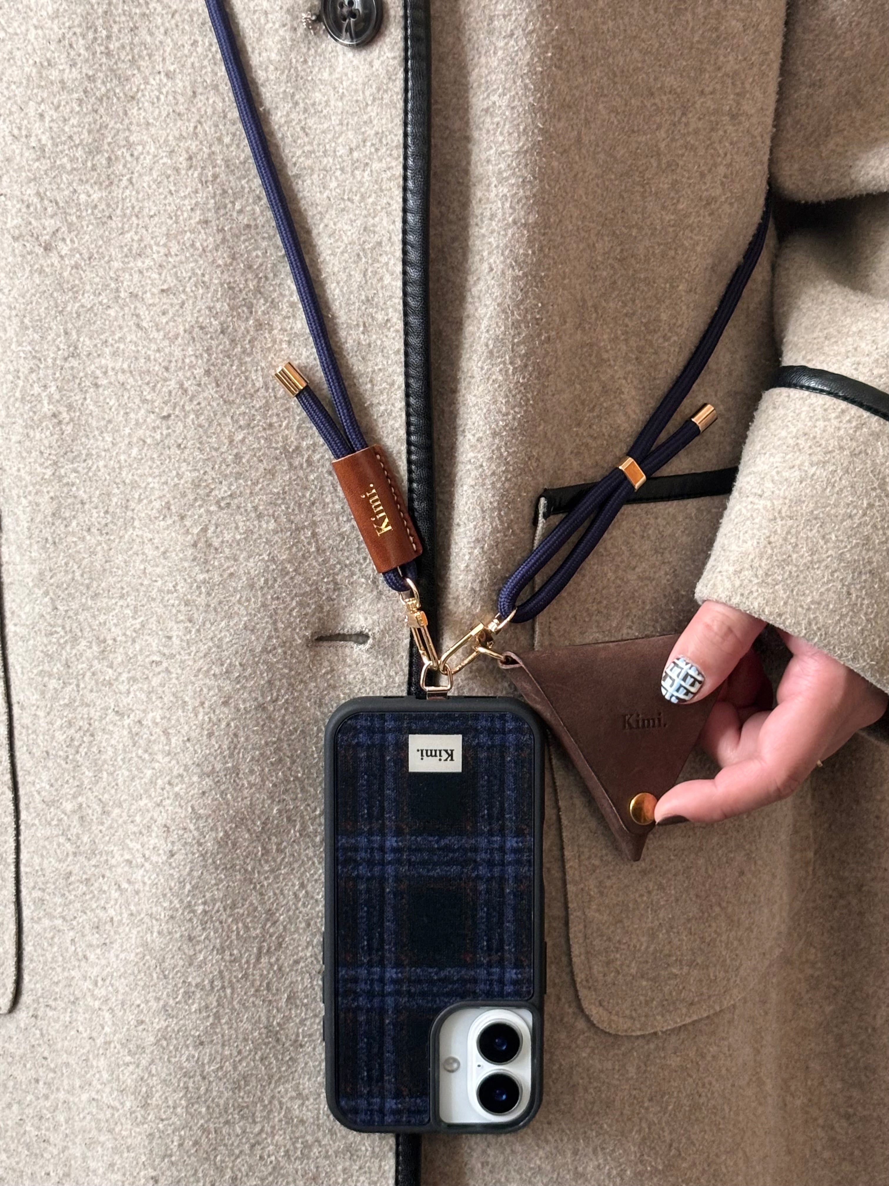 Kimi. Logo Shoulder Strap-Navy