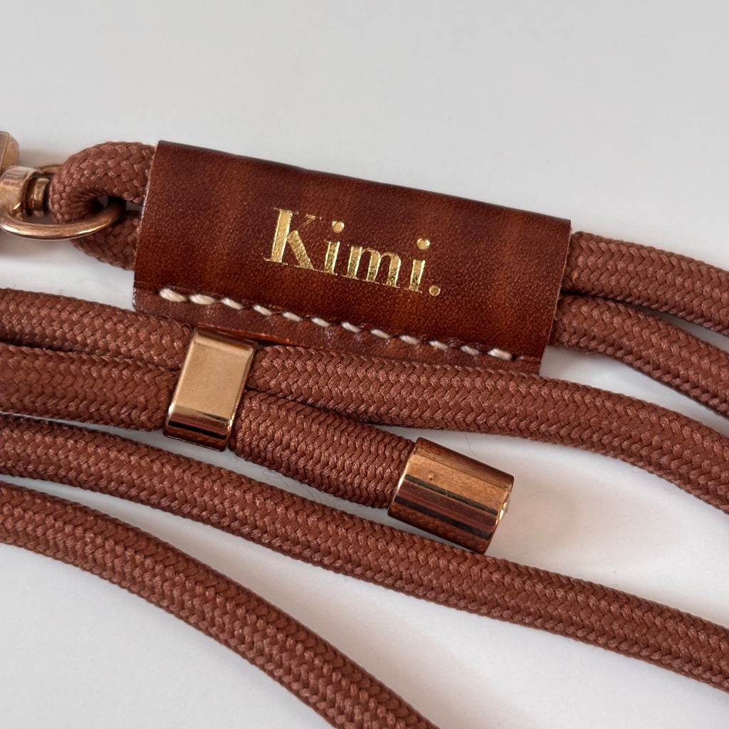 Kimi. Logo Shoulder Strap-Brown