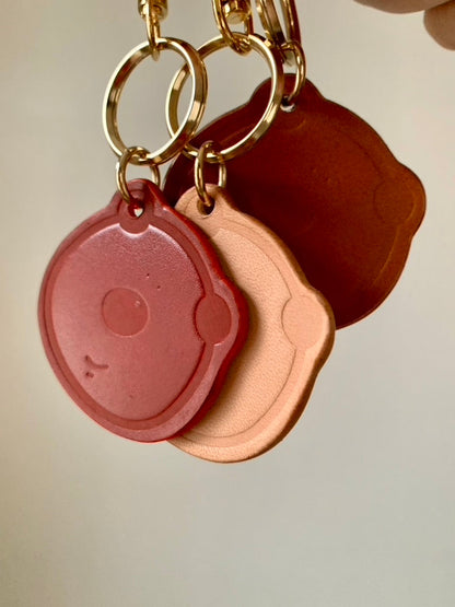 Kimi.kun Leather Key holder-brown