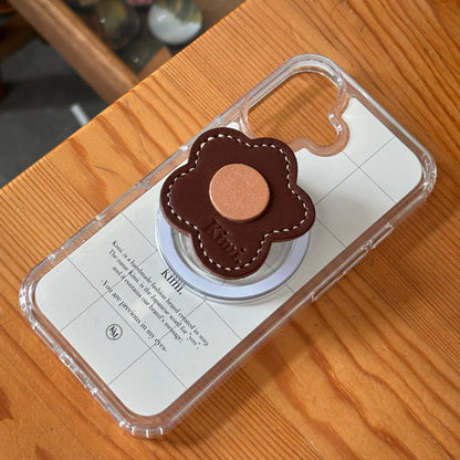 Leather Flower Griptok-Caramel Choco