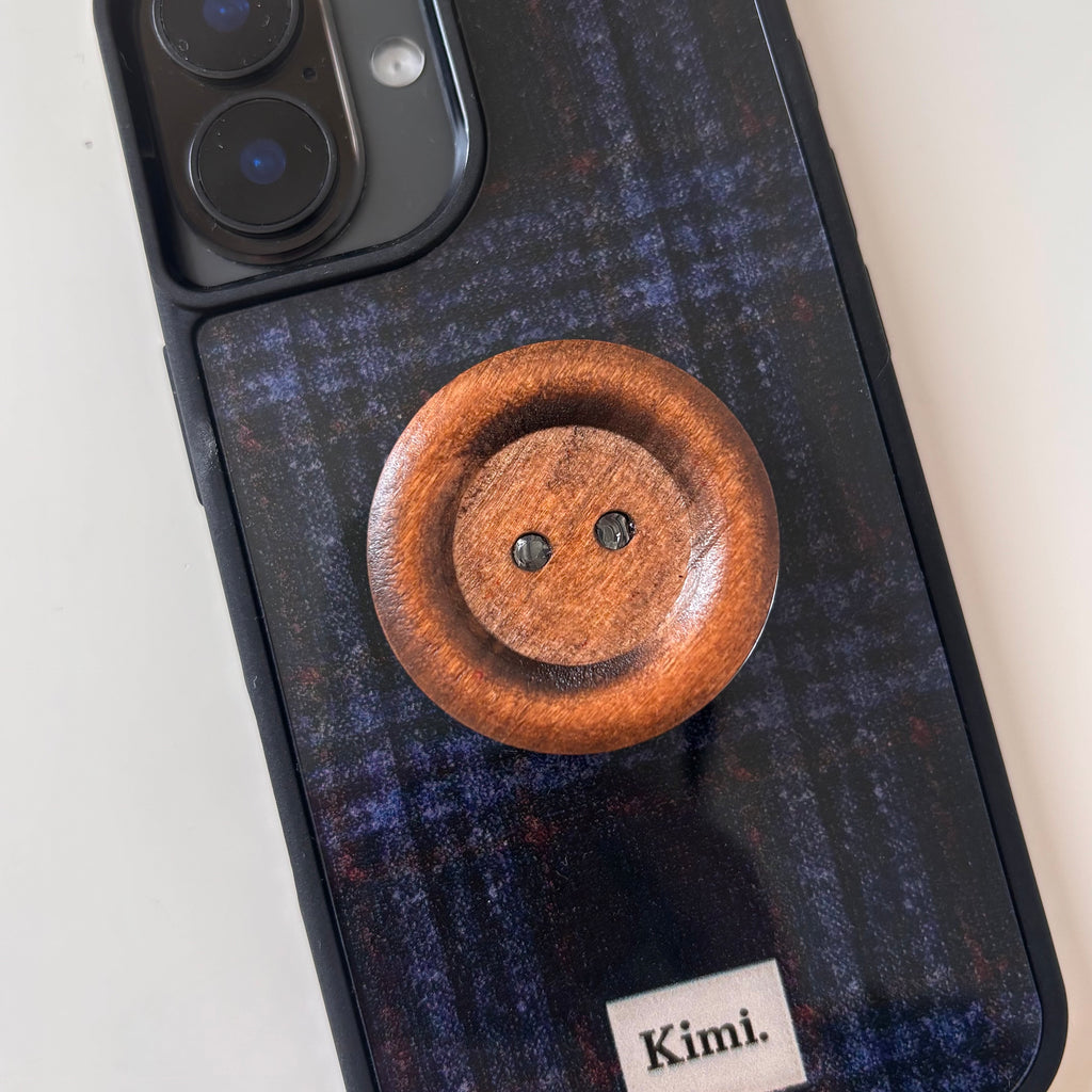Wooden Button Griptok-Brown