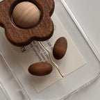 Wood Flower Grip Case-Brown