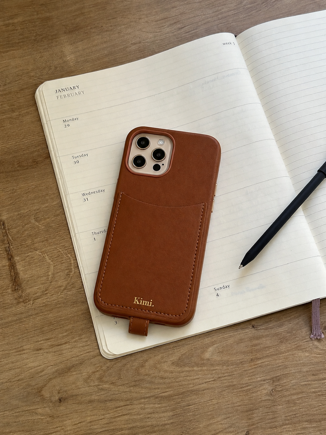 Leather Phone Case-Brown(ケース単品)