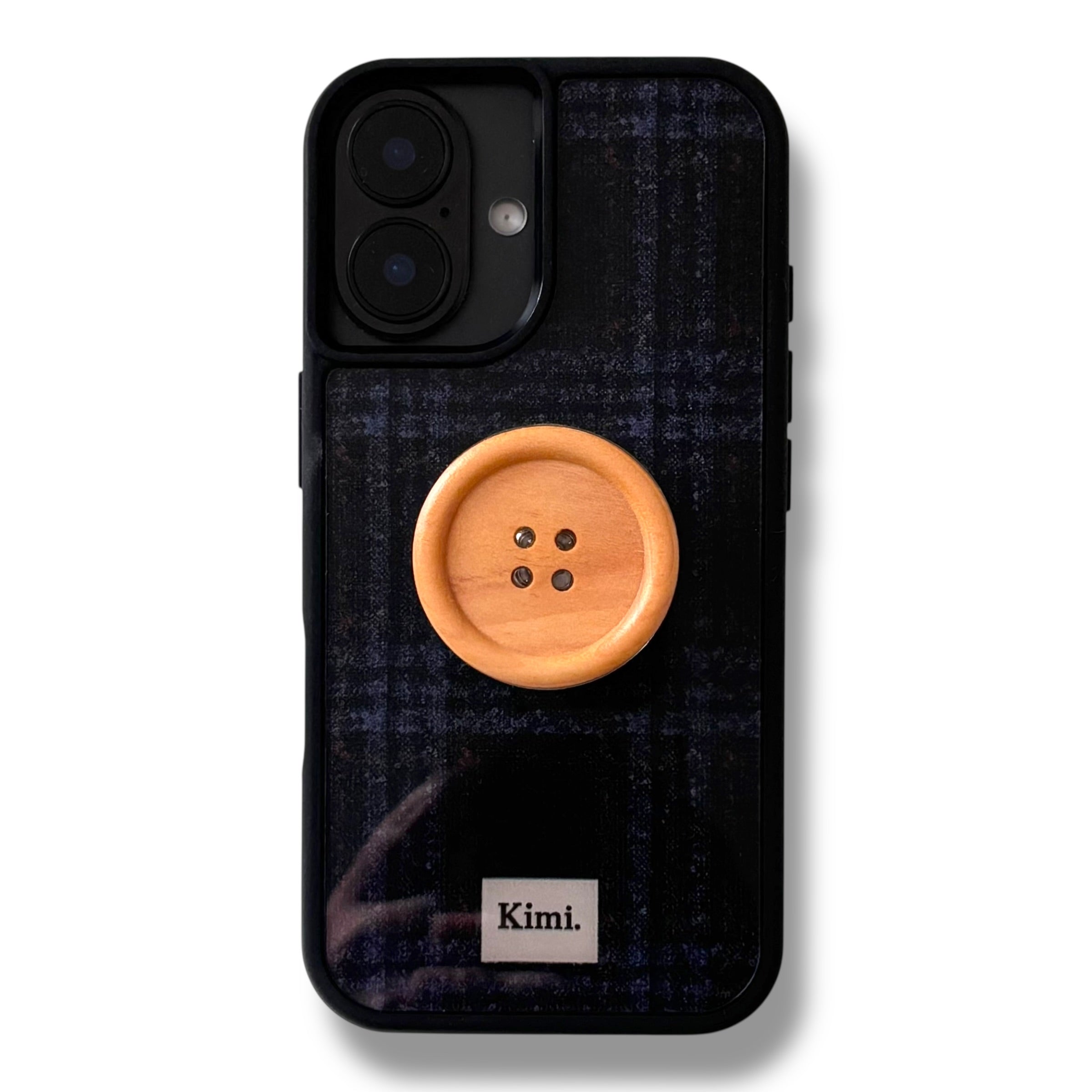 Tweed Check Case-NavyとButton Gripのセット