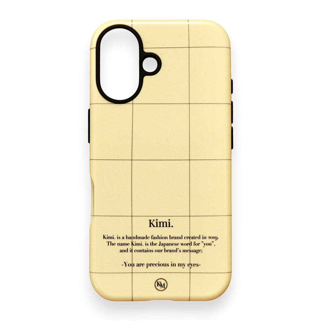 Logo Grid Case-Cream Beige
