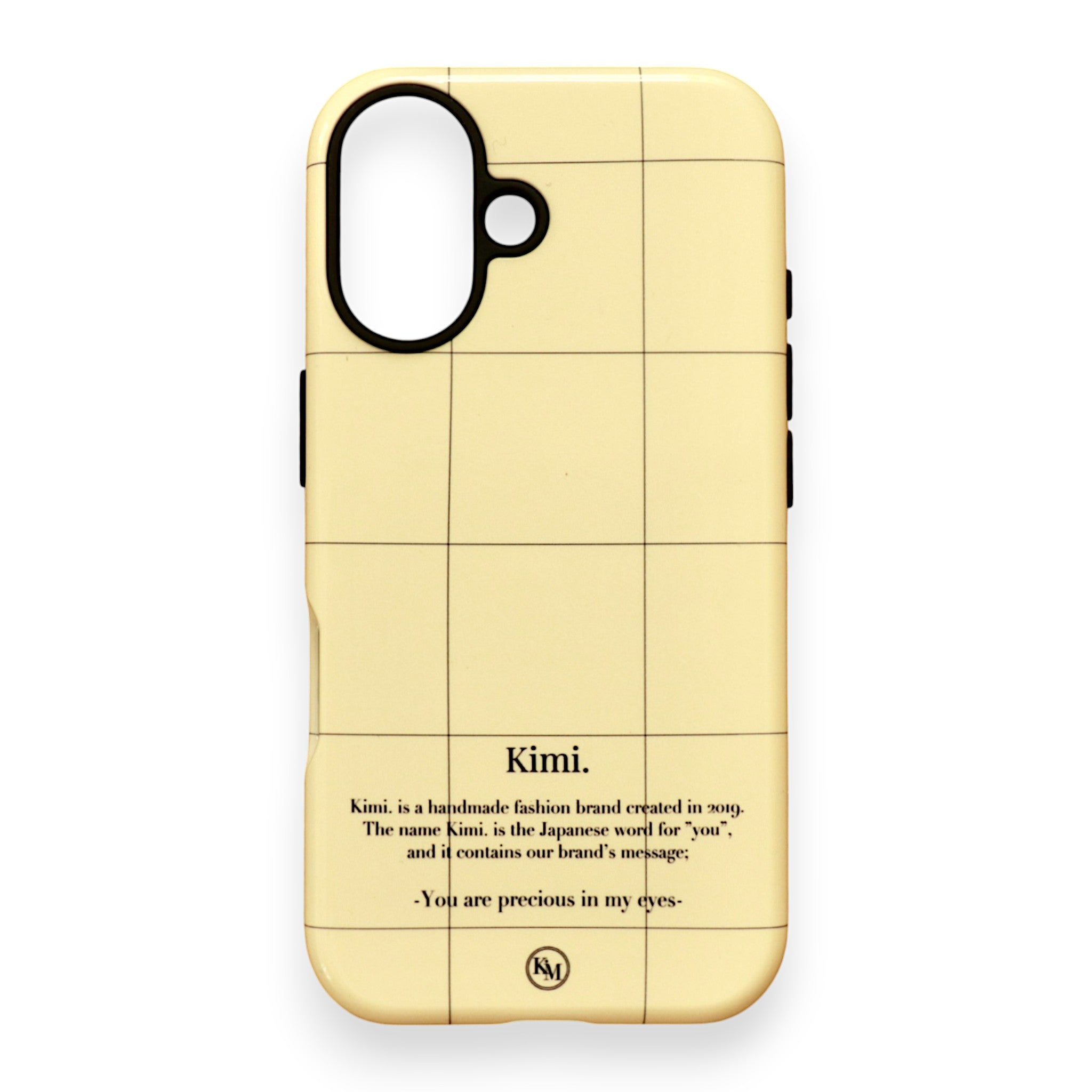 Logo Grid Case-Cream Beige