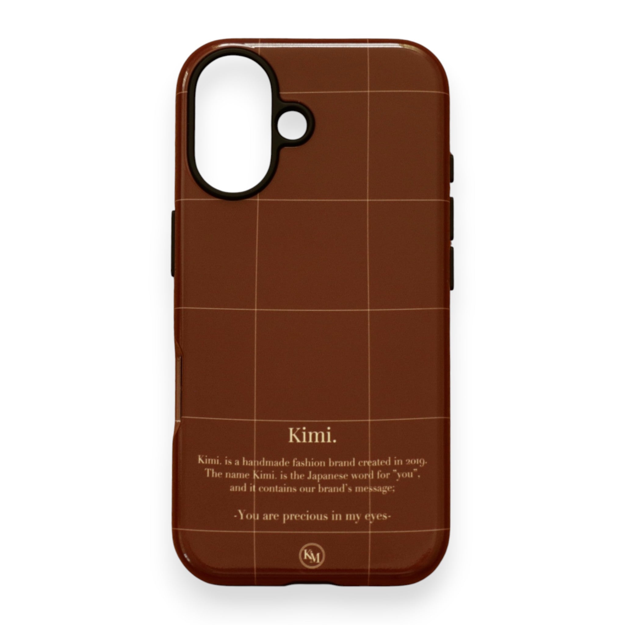 Logo Grid Case-Brown