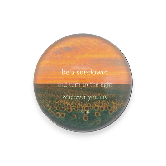 Glass Griptok-Sunflower Light