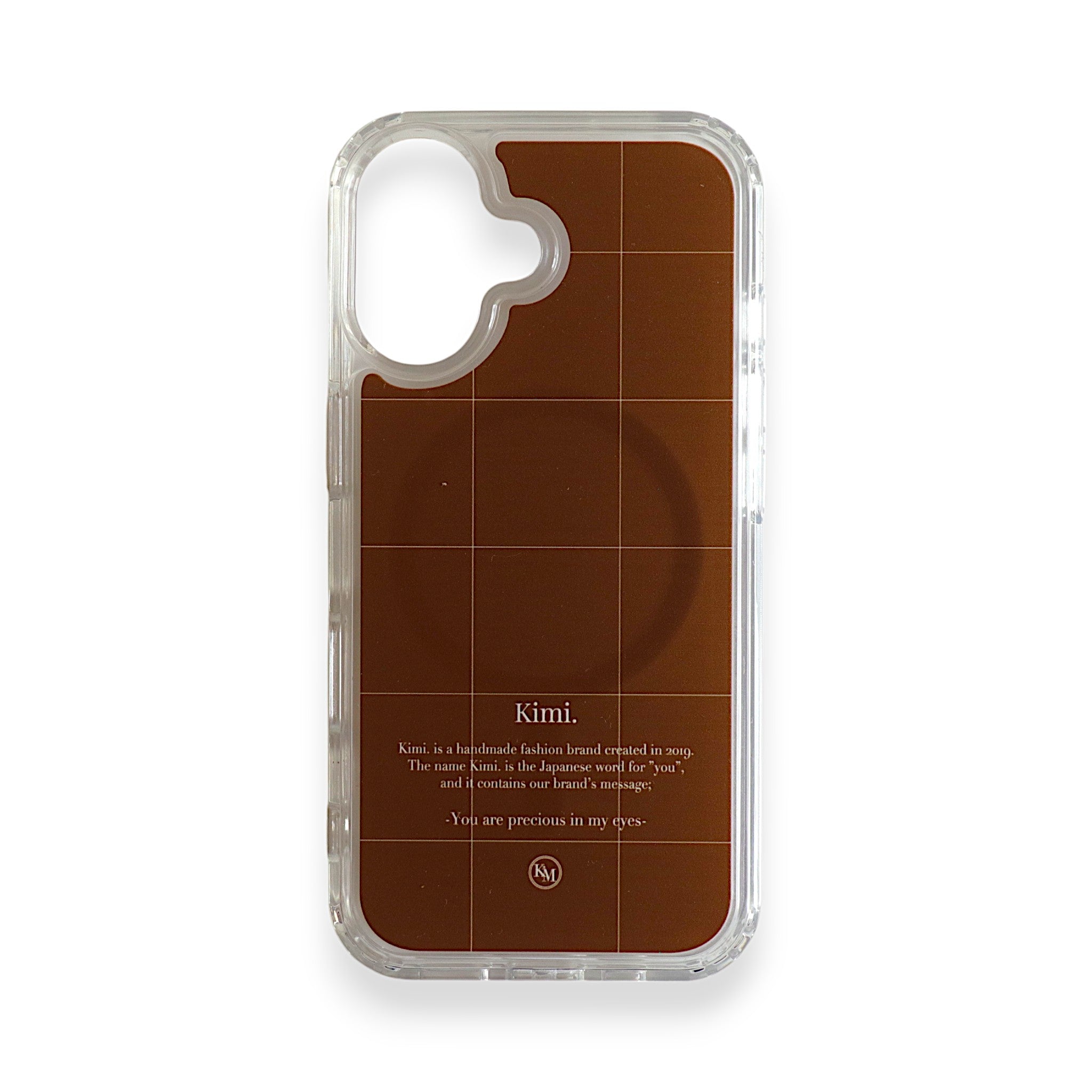 Logo Grid MagSafe Case-Brown