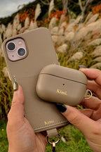 Leather AirPods Case-Etoupe