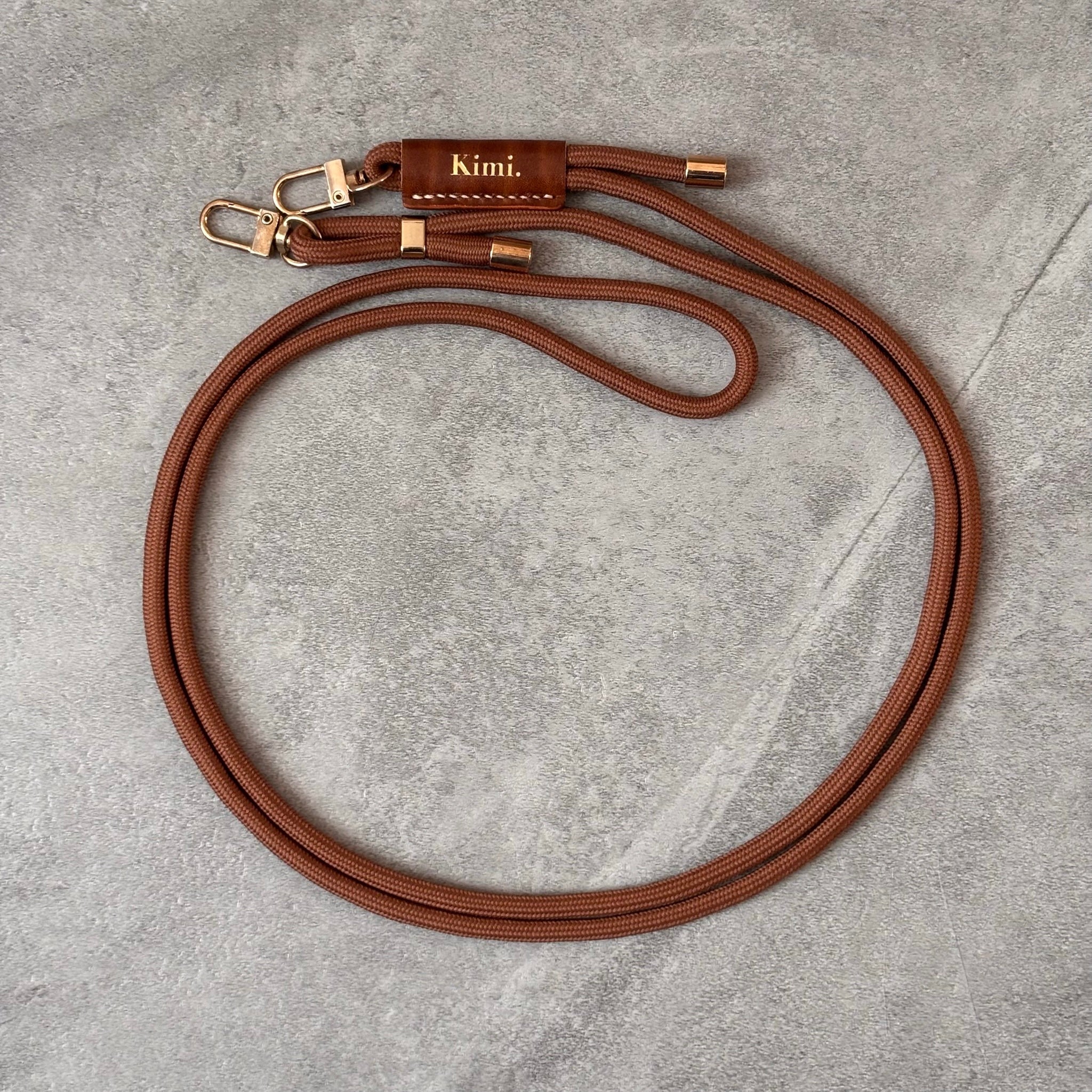 Kimi. Logo Shoulder Strap-Brown