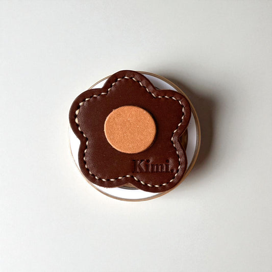 Leather Flower Griptok-Caramel Choco