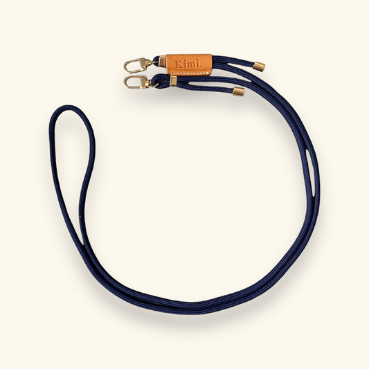 Lather Tag Phone Strap-navy